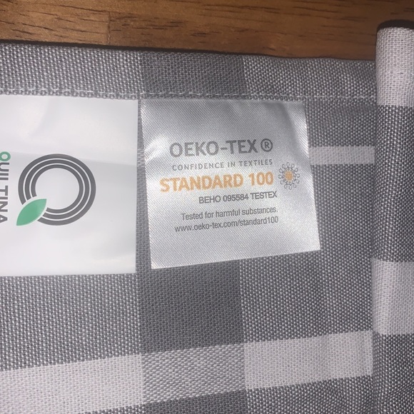 Quiltina New In Package set of four placemats, gray checkered 100% cotton BOGO 🌻 - Picture 5 of 13